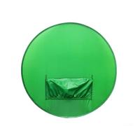 Pantalla verde de doble capa Chroma Key con diseño plegable y bolsa de almacenamiento, adecuada para fondo de retrato de cuerpo completo y aplicaciones de estudio virtual (diámetro 75 cm (peso: 0,24