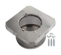 Pantalla y base de acero inoxidable con emisor de pirámide de 4 lados, red de combustión de metal 304 con 3 agujeros para calentadores de patio de propano de tubo de vidrio, pieza de repuesto de 7 x