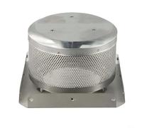 Pantalla y base de acero inoxidable con emisor de pirámide de 4 lados, red de combustión de metal 304 con 3 agujeros para calentadores de patio de propano de tubo de vidrio, pieza de repuesto de 7 x