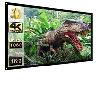 Pantallas de proyección de 40 a 100 pulgadas, pantalla de proyector de películas 16:9 4K HD, pantalla trasera frontal HD, diseño sin arrugas, pantalla ancha para películas, cine en casa, cine,