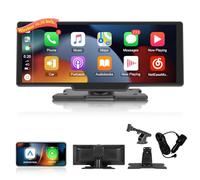 Pantallas para Coches - Pantalla Táctil IPS de 10,26 Pulgadas Pantalla Coche - Inalámbricos Android Auto y CarPlay con Control por Voz, FM/AUX, Pantalla de Navegación para Todos Los Vehículos