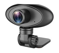 Pantallas Proyector Conferencia de Escritorio Micrófono Webcam Laptop 720P Cámara con USB HD PC Proyector Completo Cable Audio Hembra (Black, One Size)