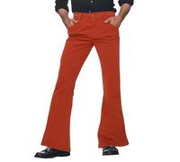 Pantalón ancho para hombre de cintura alta de pana, pantalón de disco para hombre, corte de pata de elefante con botones y bolsillos trabillas, estilo retro años 70 para fiesta temática, festival o
