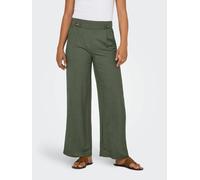 Pantalón ancho, talle alto Mujer Talla S. Color Gris