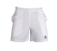 Black Crown - Pantalón Corto de Pádel Inca - 100% poliéster - Deporte - Ligereza, Movilidad y Comodidad - Transpirable (FR/ES, Letras, XL, Regular, Regular, Estándar, Blanco)