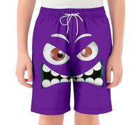 Pantalon Blanco Niño 3 Años Pantalones Cortos de Playa con Diseños Atrevidos Cintura Elástica y Bolsillos para Jugar y Nadar (Purple, 2-3 Years)
