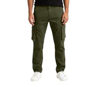 Pantalón Cargo Hombre Militar Pantalones de Trabajo Cintura Elastica Impermeables, Pantalon Regular Fit Multibolsillos Tácticos para Extreme, Senderismo, Deportiva Calças Homem Verde Militar XL