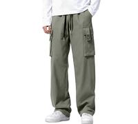 Pantalon Cargo Hombre Tácticos Pantalones de Trabajo Impermeables Cintura Elastica, Pantalón Casual Multibolsillos Militar para Nieve, Extreme, Trekking Calças Homem Regular-Verde Militar 3XL