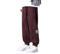 Pantalón Cargo Largo Pantalones Elasticos Hombre Pantalon Ancho Pantalones de Pana de Pana Pants Elastica Slim Fit Tallas Grandes Elasticos Cargo Hombre Vino XL
