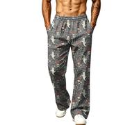 Pantalón Chandal Hombre con Bolsillo Cintura Elástica Halloween Costume Men Pantalon Anchos Ligera Único Pantalones Fitness Calle Trabajo 13 XL