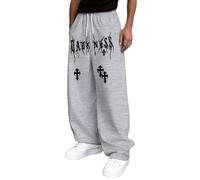 PantalóN Chandal Hombre,Pantalones Casuales con cordón y Estampado gótico para un Estilo Urbano vanguardista diseño único cómodos y versátiles para Uso Diario
