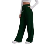 Pantalón Chandal Mujer Pantalones Cargo Mujer Trousers Versátil Pantalones Color Sólido Pantalon Duradero Básicos Ropa Elegante Trousers Pantalón Deportivos Casuales Verde S