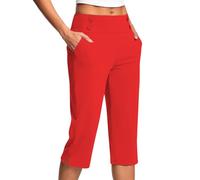 Pantalon Chandal Mujer,Pantalones Pirata para Mujer Holgados Color Sólido Pantalón de Pierna Rectos Ligeros Cómodos Pantalon Capris con Bolsillos Cintura Alta Elástica Danza Pilates Yoga Pants