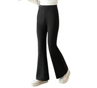 Pantalón Chándal Niña 7 Años - De Yoga Acampanados Leggings Elásticos con Corte De Bota Mallas Deportivas Suaves para Entrenamiento Ropa Informal Cómoda Deportivos (Black 3-4 Years)