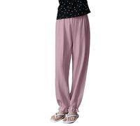 Pantalón Chándal Niña - Girls Casual Pants Elastic Waist Jogger Cargo Pants For Toddler Kids Spring Summer Outdoor Play Comfortable Lightweight Breathable (Purple 11-12 Years)