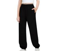 Pantalon Chandal Niña,Pantalones Largos Deportivos de Cintura Elástica con Cordón Holgados Color Sólido Pantalón Chándal con Bolsillos Danza Hip Hop Baile Callejero Ropa Niño 5-15 Niños