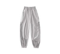 Pantalón Chándal Niño 12 Años - De Malla Activos Transpirables Deportivos Ligeros Cómodos Informales para Jugar Al Aire Libre Verano Y Primavera (Grey 6-7 Years)