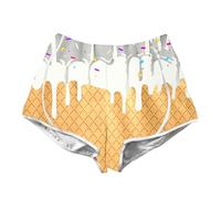 Pantalon Chandal Niño - Cortos De Verano Pequeñas Y S con Estampado 3D Cintura Elástica Cómodos Conjuntos Casuales para Uso Diario Y Vacaciones (White 3-4 Years)