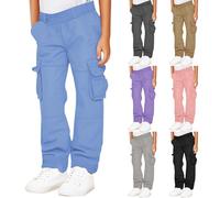 Pantalon Chandal Niño Pantalones de Vestir Infantiles Pantalones Largos de Entrenamiento Ajuste Holgado Cintura Alta Pantalon Suaves y cómodos, elásticos Grande Size Streetwear para Chicos 2-15 Años