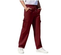 Pantalon Chandal Niño Verano, Pantalones Vaqueros Niño Palazzo, Pantalones Casual Cargo Casuales Pierna Recta Cintura EláStica Corte Relajado Color Liso Pantalon Lino Pantalón Corto Pantalón Chino