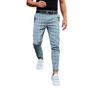 Pantalón Chino para Hombre con Rayas, Traje de Trabajo de Verano, Ligero, Largo, Slim Fit, Pantalón de Exterior, Corte Clásico, Pantalones de Hombre con Bolsillo, Pantalones de Sudadera para Hombre, D