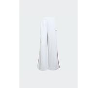 adidas Donna Seasonal Essentials Colorpop Pants with Embroidered Graphic, Light Grey Heather/Active Maroon, L