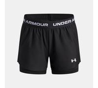 Pantalón corto 2 en 1 Under Armour Tech™ Play Up para niña Negro / Negro / Blanco YXS (122 - 127 cm)