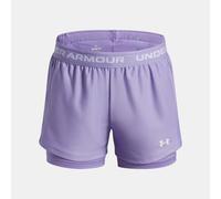 Pantalón corto 2 en 1 Under Armour Tech™ Play Up para niña Transparent / Transparent / Blanco YLG (149 - 160 cm)