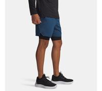 Pantalón corto 2 en 1 Under Armour Vanish Woven para hombre Wham Azul / Ultimate Negro XL