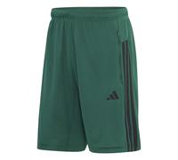 adidas Hombre Workout Essentials Base 3-Stripes Pique Short 9Inch Shorts, Collegiate Green/Black, XL