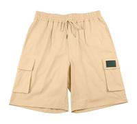 Pantalon Corto Cargo Hombre - Pantalones Cortos Deportivos De Playa para Uso Diario Informales Holgados Elásticos Y con Bolsillos para El Trabajo Y El Exterior (Khaki XXXL)