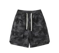 Pantalón Corto Cargo para Hombre Pantalones Cortos Deportivos de Trabajo para Exterior Pantalones de Verano para Hombre Shorts Teñidos con La Técnica Tie-Dye