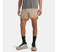 Pantalón corto de 13 cm Under Armour Trail Run Lined para hombre City Khaki / Apollo Naranja M
