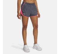 Pantalón corto de 8 cm (3") Under Armour Fly-By para mujer Castlerock / Super Rosa / Reflectante M