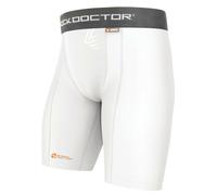 SHOCK DOCTOR Compression Short with Cup Pocket White XL