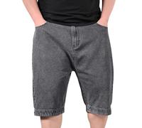 Pantalón Corto de Jean para Hombre - Talla Grande - Pantalón Corto Elástico - Color Sólido - Pantalón de Ocio Informal - Pantalón Corto de Jean Talla Grande - Corto de Verano - Bermuda de Verano
