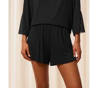 Pantalón corto de noche de modal Aura Spotlight Mujer Talla 46. Color Negro