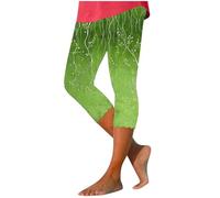Pantalón corto de verano para mujer ligero a la moda impreso pantalones cómodos y elásticos pantalones de compresión yoga entrenamiento chic elástico cintura alta pantalones leggings 3/4 correr, 05