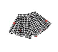 Pantalón corto de verano para niña con estampados, cintura elástica, ropa informal y cómoda para niños de 1 a 6 años, ideal para uso diario (negro, 18 - 24 meses)