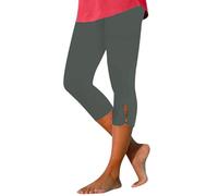Pantalón corto de verano vestido para mujer ligero pantalones cómodos y elásticos pantalones de compresión yoga de entrenamiento chic elástico cintura alta color sólido pantalones leggings 3/4 correr