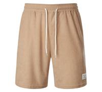 PantalóN Corto Deporte Hombre - Pantalones Cortos Casuales de Moda de Verano para Hombres Sistema de Color sólido Pantalones de chándal de Pana de Estilo (Khaki XL)