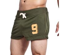 Pantalon Corto Deporte Hombre - Pantalones Cortos Deportivos para El Ajustados con Cordón A La Moda De Algodón De Ocio De Verano para Hombre (Army Green XL)