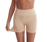 Pantalon Corto Deporte Mujer Pantalones Cortos de Yoga Femeninos Moldeadores Cuerpo Colección Abdomen Ajuste Levantamiento Glúteos Comodidad Ejercicio (Beige, XL)