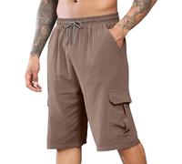 Pantalon Corto Deporte Niño, Running Shorts, Calções Mallas Trekking Deportivos Secado Bermudas Lino Chino Short Pijama Talla Grande Golf Ropa Multibolsillos Bañador de Hombre, XXL