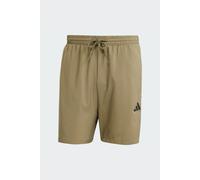 adidas Uomo Essential Three Stripes Chelsea Base Short, Olive Strata/Black, L