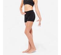 Pantalón Corto Gimnasia Niña Negro Cristales Brillantes 10-11 y/a / 141-150 cm
