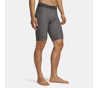 Pantalón corto HeatGear® Compression Pocket Long para hombre Pantalones cortos de compresión para hombre 23 cm. Transpirables, absorben el sudor Carbon Heather / Negro XS