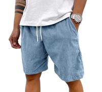 Pantalon Corto Hombre Deporte Mallas Cortas Hombre Casual Shorts Holgados con Bolsillos Pantalon Trabajo Gym Pantalones Deportes De Playa Pantalón Moda Verano Ropa Deportiva Azul XL