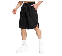 Pantalón Corto Hombre Deporte - Pantaloncini Sportivi Casual per Sport Fitness Da Corsa Da Uomo (Black L)