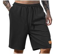 Pantalon Corto Hombre,Mis Pedidos Pantalones Cortos Hombre Deporte Cintura Elástica Pantalón Corta de Gofre Pants Jogging Shorts Fitness Color Sólido Pantalon Chandal Casual Cómodo Bermudas Playa